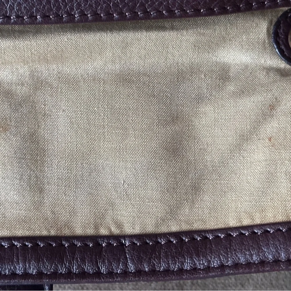 ELLIOTT LUCCA Leather brown Woven Envelope Rectangle Flip Handbag Clutch purse